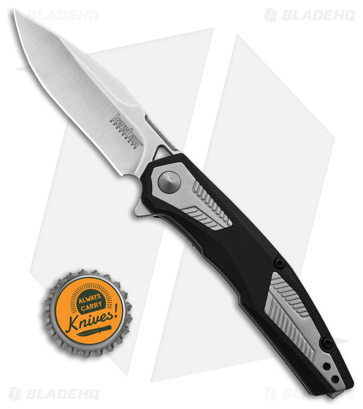 Kershaw Tremolo Spring Assisted Opening Knife Black GFN (3.1" Stonewash)