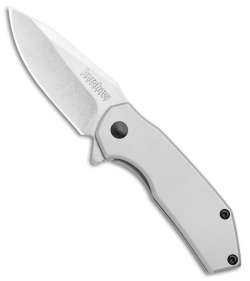 Kershaw Valve Frame Lock Knife Bead Blast Stainless Steel (2.25" Stonewash) 1375