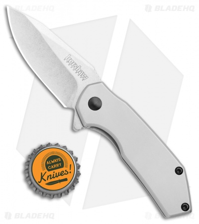 Kershaw Valve Frame Lock Knife Bead Blast Stainless Steel (2.25" Stonewash) 1375