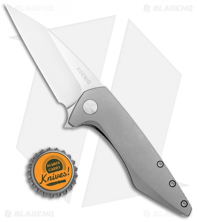 Koenig Mini Goblin Frame Lock Knife  Titanium (3" Stonewash)