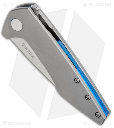 Koenig Mini Goblin Frame Lock Knife  Titanium (3" Stonewash)