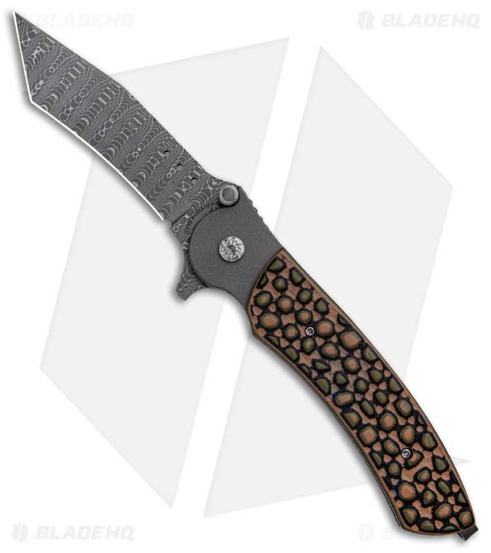 Kubasek Spirogash Custom Liner Lock Knife Multi-Cam Micarta/Ti  (3.5 Damascus)