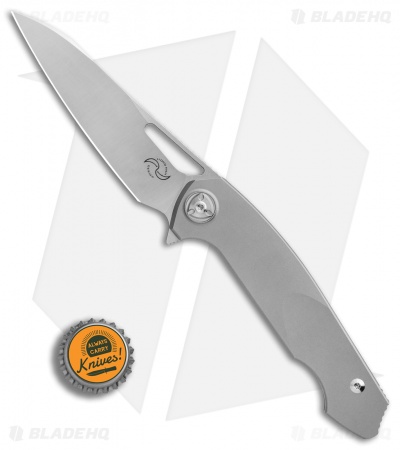 Liong Mah Design Eraser Framelock Flipper Titanium (4" Satin M390)
