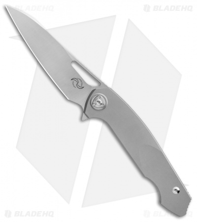 Liong Mah Design Eraser Framelock Flipper Titanium (4" Satin M390)