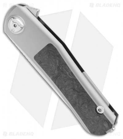 Liong Mah Design Hawk Flipper Frame Lock Knife Titanium/CF (3.25" Satin)