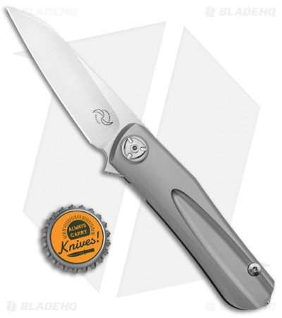 Liong Mah Design Hawk Flipper Frame Lock Knife Titanium (3.25" Satin)