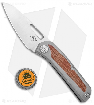 Liong Mah Design KUF v2 Kitchen Utility Folding Knife Brown Micarta (3.5" Satin)