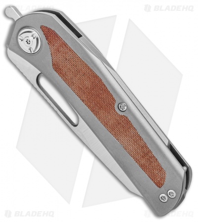 Liong Mah Design KUF v2 Kitchen Utility Folding Knife Brown Micarta (3.5" Satin)
