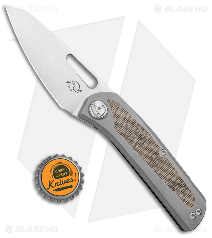 Liong Mah Design KUF v2 Kitchen Utility Folding Knife Green Micarta (3.5" Satin)