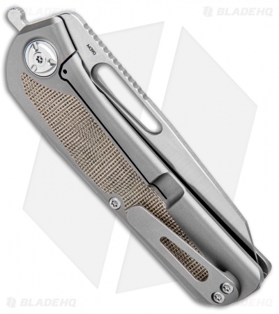 Liong Mah Design KUF v2 Kitchen Utility Folding Knife Green Micarta (3.5" Satin)