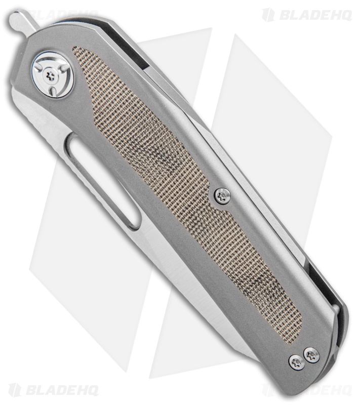 Liong Mah Design KUF v2 Kitchen Utility Folding Knife Green Micarta (3.5" Satin)