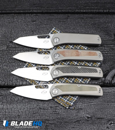 Liong Mah Design KUF v2 Kitchen Utility Folding Knife Green Micarta (3.5" Satin)
