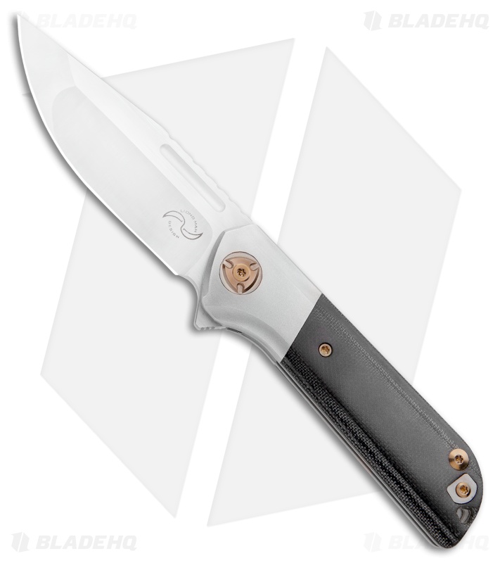 Liong Mah Design Lanny Flipper Knife Black Micarta (3.25" Satin)