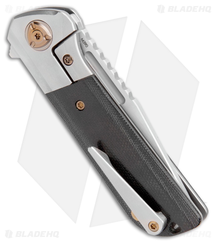 Liong Mah Design Lanny Flipper Knife Black Micarta (3.25" Satin)