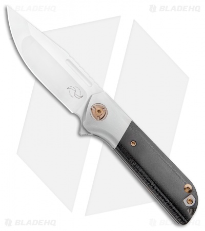 Liong Mah Design Lanny Flipper Knife Black Micarta (3.25" Satin)