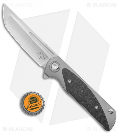 Liong Mah Design Warrior Two 2V3 Frame Lock Knife Carbon Fiber (3.6" Satin M390)