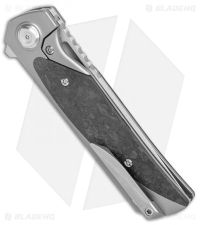 Liong Mah Design Warrior Two 2V3 Frame Lock Knife Carbon Fiber (3.6" Satin M390)