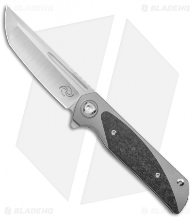 Liong Mah Design Warrior Two 2V3 Frame Lock Knife Carbon Fiber (3.6" Satin M390)