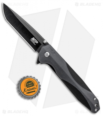 M&P 2-Tone Tanto Liner Lock Knife Black/Gray (3.3" Black) 1100080