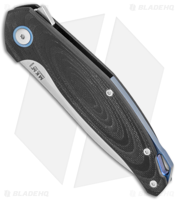 MKM Anso Goccia Liner Lock Flipper Knife Black G-10 (3.25" Satin) 