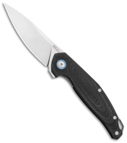 MKM Anso Goccia Liner Lock Flipper Knife Black G-10 (3.25" Satin) 