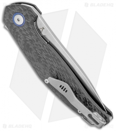 MKM Anso Goccia Liner Lock Flipper Knife Carbon Fiber (3.25" Satin) 
