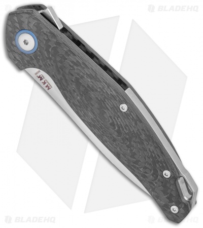 MKM Anso Goccia Liner Lock Flipper Knife Carbon Fiber (3.25" Satin) 