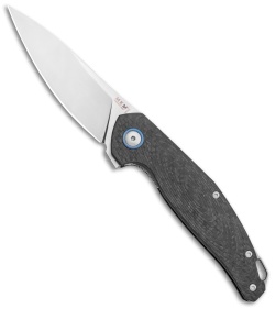 MKM Anso Goccia Liner Lock Flipper Knife Carbon Fiber (3.25" Satin) 