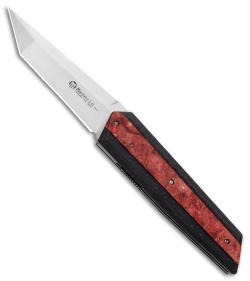 Maserin AM-4 Liner Lock Knife Carbon Fiber/Red Wood (3.75" Satin)