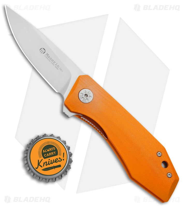Maserin AM3 Liner Lock Flipper Knife Orange G-10 (2.75