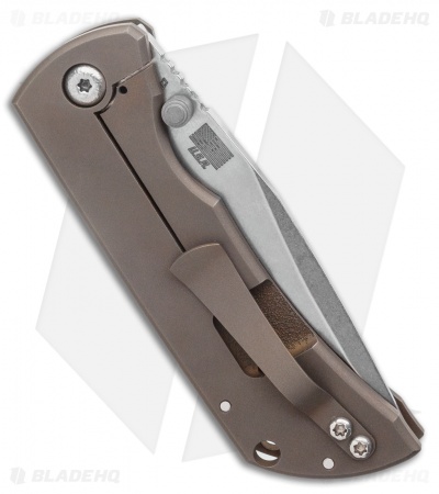 McNees Knives MAC2 Frame Lock Knife Bronze Titanium (3" Stonewash)