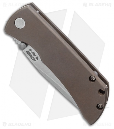 McNees Knives MAC2 Frame Lock Knife Bronze Titanium (3" Stonewash)
