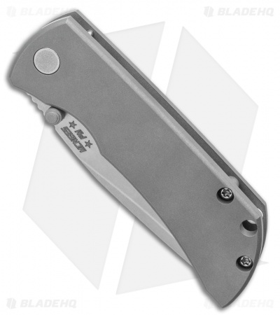 McNees Knives MAC2 Frame Lock Knife Gray Titanium (3" Stonewash)