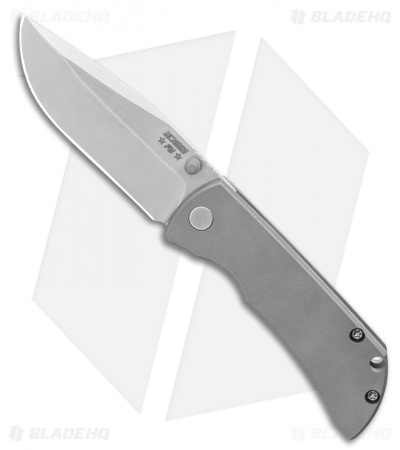 McNees Knives MAC2 Frame Lock Knife Gray Titanium (3" Stonewash)