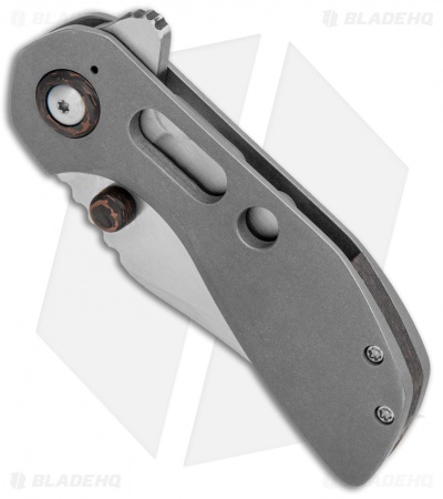 Nova Blades Radioactive Termite Bowie Flipper Knife Tianium  (2.75" Satin )