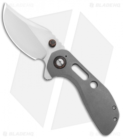 Nova Blades Radioactive Termite Bowie Flipper Knife Tianium  (2.75" Satin )