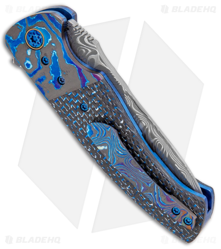 O'Hare Knives Rambler-LL Fancy Liner Lock Knife (3.75" Damascus)