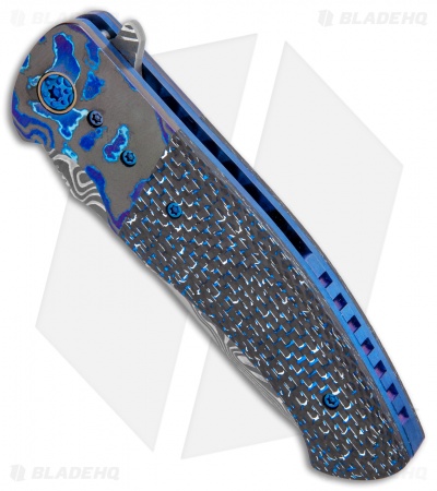 O'Hare Knives Rambler-LL Fancy Liner Lock Knife (3.75" Damascus)