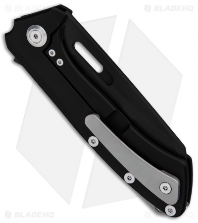 PMP Knives Revenge Frame Lock Flipper Knife Black Ti (3.75" Wharncliffe)