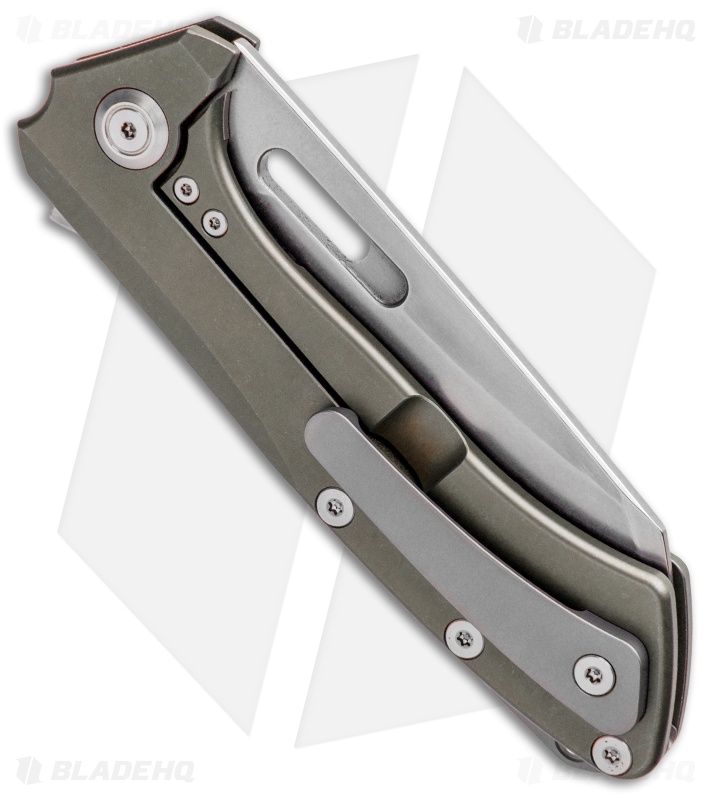 PMP Knives Revenge Frame Lock Flipper Knife Bronze Ti (3.75" Wharncliffe)