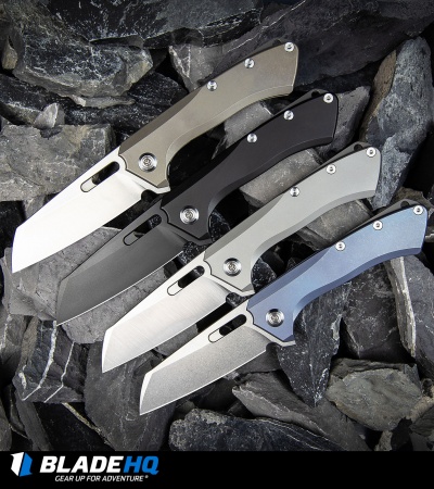 PMP Knives Revenge Frame Lock Flipper Knife Bronze Ti (3.75" Wharncliffe)
