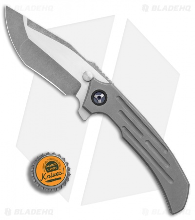 Peter Rassenti Custom Satori Frame Lock Flipper Knife Ti (3.5" Acid SW)