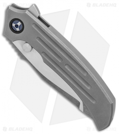 Peter Rassenti Custom Satori Frame Lock Flipper Knife Ti (3.5" Acid SW)