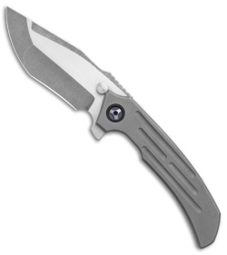 Peter Rassenti Custom Satori Frame Lock Flipper Knife Ti (3.5" Acid SW)