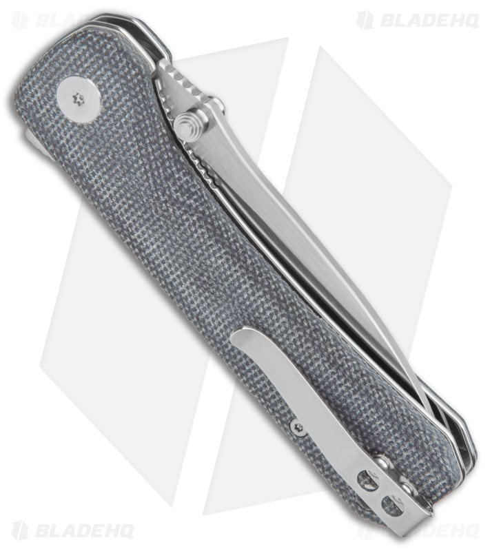 QSP Hawk Liner Lock Knife Black Linen Micarta (3.25" Satin) 