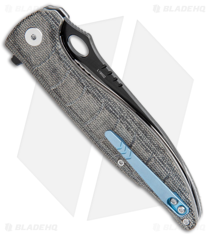 QSP Locust Liner Lock Knife Black Flax Micarta (3.875" Two Tone) 