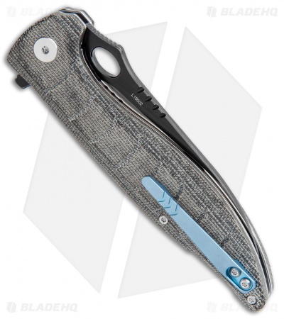 QSP Locust Liner Lock Knife Black Flax Micarta (3.875" Two Tone) 