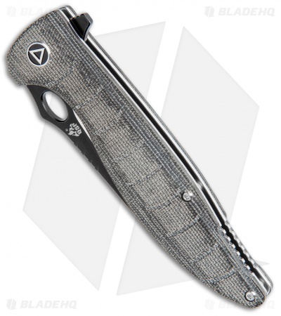 QSP Locust Liner Lock Knife Black Flax Micarta (3.875" Two Tone) 