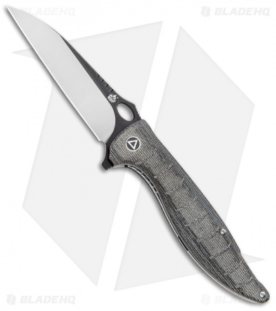 QSP Locust Liner Lock Knife Black Flax Micarta (3.875" Two Tone) 