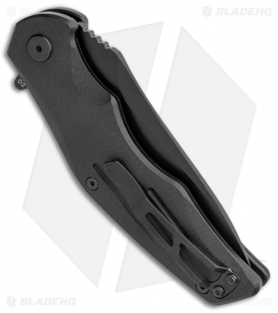 QSP Pangolin Liner Lock Knife Black G-10 (3.75" Black) 